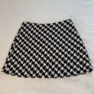 Zara houndstooth skirt